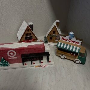 Target Bullseye Christmas LED Christmas Village Set of 4
